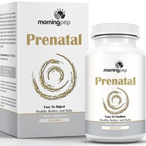 Prenatal Vitamins with Folate Probiotics and Enzymes for Morning Sickness and Nausea  4 Month Supply One A Day Easy to Swallow Tablet for Expecting and Nursing Mothers Postnatal
