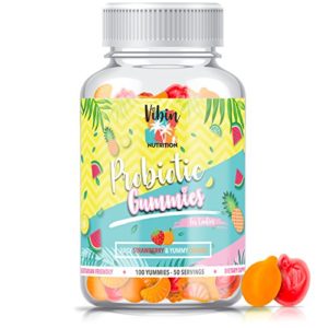 Probiotic Gummies for Women   100 Sugar-Free Yummy Gummy Vitamins   Most Optimal 5 Billion CFU Probiotics   Digestive   Gut Health Support   Natural  Tasty  GMO Free   Vegetarian Friendly    WeVibin