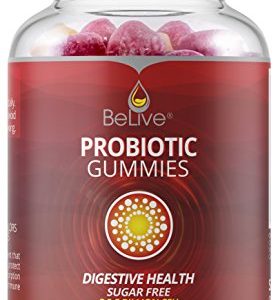 Probiotic Sugar-Free Gummies for Kids  Men  and Women  Most Optimal with 5 Billion CFU Probiotics  All Natural   Vegan   Digestive Health   Immunity  GMO-Free  70 Count