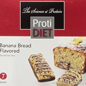 ProtiDIET Delicious Protein Bar   Nutritious Low Fat   Carb Snack With High Vitamins   Minerals     Healthy   Energizing Small Meal   Assists In Weight Loss (Banana Bread)