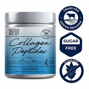 Pure Collagen Peptides (6 oz)   Pasture Raised  Grass-Fed  Gluten Free - Paleo Diet Friendly   100  All Natural - Premium Collagen Powder (Unflavored) Vital Supplement for Bones  Joints  Hair   Nails