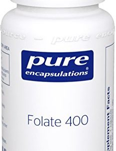 Pure Encapsulations - Folate 400 - Hypoallergenic Supplement with Metafolin L-5-MTHF - 90 Capsules