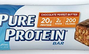 Pure Protein High Protein Bar Chocolate Peanut Butter 1 76-Ounce Bar (Pack of 12)  Protein Bars  20 Grams of Protein  Gluten Free