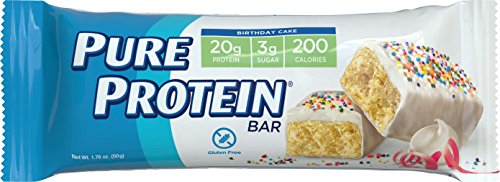 Pure Protein-High Protein Cake Bar Birthday Cake-Protein Bar Multipack-20 Grams of Protein per Bar-Gluten Free-6-1 76-Ounce Bars 1 Pure Protein-High Protein Cake Bar Birthday Cake-Protein Bar Multipack-20 Grams of Protein per Bar-Gluten Free-6-1 76-Ounce Bars