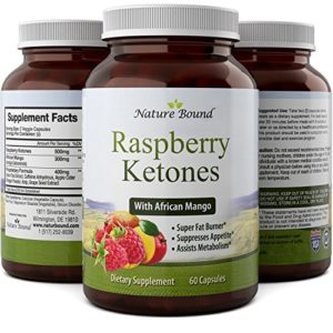 Pure Raspberry Ketones Supplement Natural Fat Burner and Appetite Suppressant Boosts Metabolism and Reduces Belly Fat Fast Weight Loss Product for Men and Women 60 Capsules by Nature Bound