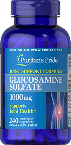 Puritan's Pride Glucosamine Sulfate 1000 mg Supplement for Maintenance of Healthy Joints 240 Rapid Release Capsules 1 Puritan's Pride Glucosamine Sulfate 1000 mg Supplement for Maintenance of Healthy Joints 240 Rapid Release Capsules