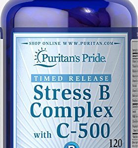 Puritan's Pride Stress Vitamin B-Complex with Vitamin C-500 Timed Release-120 Caplets