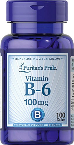Puritan's Pride Vitamin B-6 (Pyridoxine Hydrochloride) 100 mg-100 Tablets