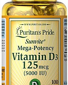 Puritan's Pride Vitamin D3 5000 IU-100 Softgels