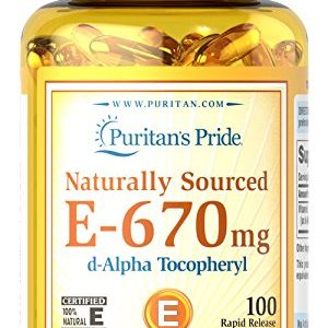 Puritan's Pride Vitamin E- 670 mg 100  Natural-100 Softgels