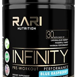 RARI Nutrition - INFINITY - 100  Natural Pre Workout Powder for Energy  Focus  and Performance – Vegan and Keto Friendly - No Creatine – No Artificial Ingredients - 30 Servings (Blue Raspberry)