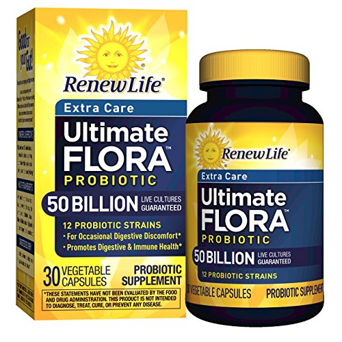 Renew Life - Ultimate Flora Probiotic Extra Care - 50 billion - daily digestive and immune health supplement - 30 vegetable capsules 1 Renew Life - Ultimate Flora Probiotic Extra Care - 50 billion - daily digestive and immune health supplement - 30 vegetable capsules