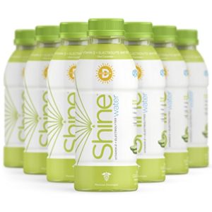 Shine Water  The New Hydration  Kiwi Cucumber Vitamin D   Electrolyte   Antioxidant Water  Zero Sugar  Naturally Flavored  Made in The USA  16 9oz  BPA Free Bottle (12 Pack)