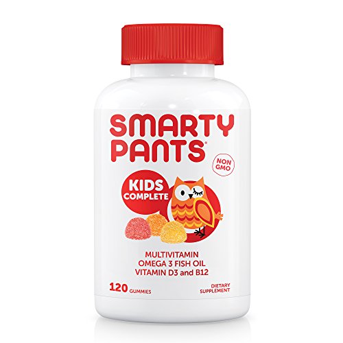 SmartyPants Kids Complete Daily Gummy Vitamins Gluten Free Multivitamin Omega 3 Fish Oil (DHA EPA Fatty Acids) Iodine Supplement Methyl B12 Vitamin D3 Non-GMO 120 count (30 Day Supply) 1 SmartyPants Kids Complete Daily Gummy Vitamins Gluten Free Multivitamin Omega 3 Fish Oil (DHA EPA Fatty Acids) Iodine Supplement Methyl B12 Vitamin D3 Non-GMO 120 count (30 Day Supply)
