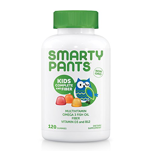 SmartyPants Kids Complete and Fiber Gummy Vitamins Multivitamin Gluten Free Prebiotic Fiber Omega 3 Fish Oil (DHA Epa Fatty Acids) Folate (methlyfolate) Vitamin D3 120 Count (30 Day Supply) 1 SmartyPants Kids Complete and Fiber Gummy Vitamins Multivitamin Gluten Free Prebiotic Fiber Omega 3 Fish Oil (DHA Epa Fatty Acids) Folate (methlyfolate) Vitamin D3 120 Count (30 Day Supply)