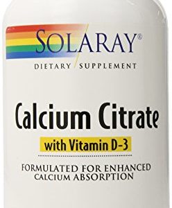 Solaray Calcium Citrate with Vitamin D-3 Capsules  1000mg  240 Count