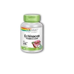Solaray Echinacea with Vitamin C and Zinc Capsules  425 mg  100 Count