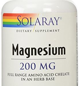 Solaray Magnesium  AAC Supplement  200 mg  100 Count