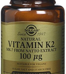 Solgar – Naturally Sourced Vitamin K2 (MK-7) 100 mcg  50 Vegetable Capsules
