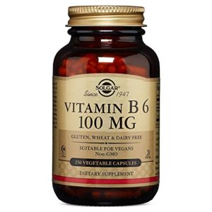 Solgar – Vitamin B6  100 mg  250 Vegetable Capsules