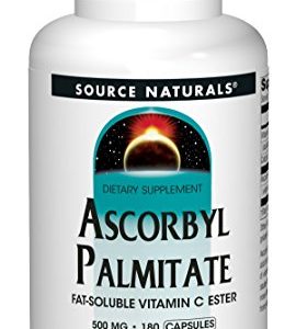 Source Naturals Ascorbyl Palmitate 500mg Fat-Soluble Vitamin C Ester Supplement - 180 Capsules