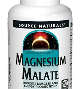 Source Naturals Magnesium Malate 1250mg - Essential Magnesium Malic Acid Supplement - 90 Tablets