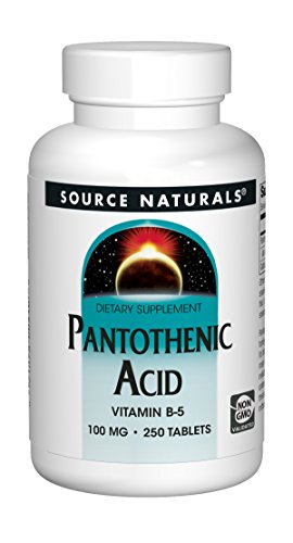 Source Naturals Pantothenic Acid 100mg Vitamin B-5 Supplement - 250 Tablets 1 Source Naturals Pantothenic Acid 100mg Vitamin B-5 Supplement - 250 Tablets