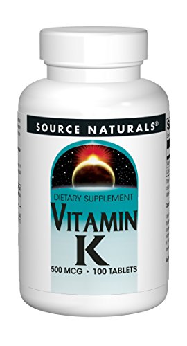 Source Naturals Vitamin K  Supports Bone Health  100 Tablets