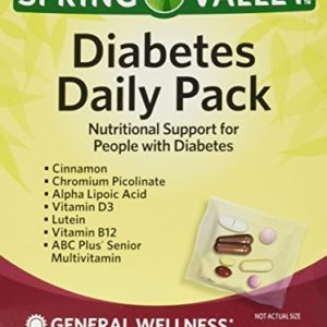 Spring Valley Diabetes Daily Pack  Supports General Wellness  30 Packets
