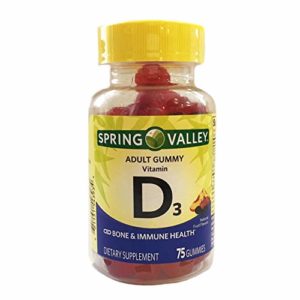 Spring Valley - Vitamin D-3 1000 IU  Peach  Blackberry  Strawberry Gummie Flavors  75 Gummies