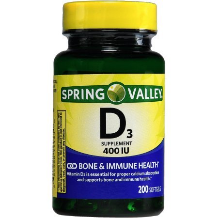 Spring Valley - Vitamin D-3 400 IU  200 Softgels