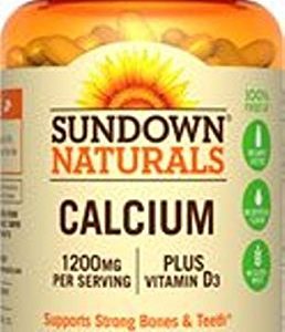 Sundown Naturals Calcium plus Vitamin D3 1200 mg per serving D3 300 Rapid Release Liquid Softgels Made in USA