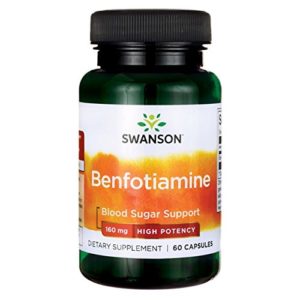 Swanson Double Strength Benfotiamine 160 Milligrams 60 Capsules