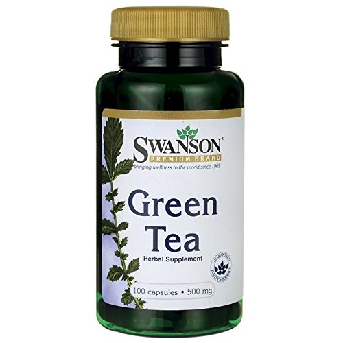 Swanson Green Tea Powder Energy Vitality Joint Cardio Heart Immune Health Antioxidant Free Radical Support Supplement 500 mg 100 Capsules