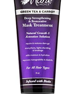 THE MANE CHOICE Green Tea   Carrot Deep Strengthening   Restorative Mask Treatment(8 Ounces   230 Milliliters) - Hair Mask Infused With Vitamins  Nutrients   Biotin for Stronger Hair