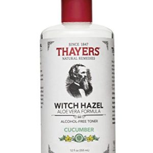 Thayers Witch Hazel Cucumber Face Toner  12 Fluid Ounce Alcohol-Free Facial Mist with Aloe Vera Formula  Skin Care Essentials