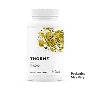 Thorne Research - Vitamin D-1000 - Vitamin D3 Supplement (1 000 IU) for Healthy Bones and Muscles - 90 Capsules