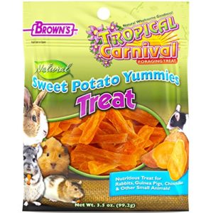 Tropical Carnival F M  Brown's Natural Sweet Potato Yummies with Vitamin C  3 5-oz Bag - Nutritious Treat for Rabbits  Guinea Pigs  Chinchillas and Other Small Animals