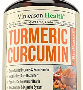 Turmeric Curcumin with Bioperine Joint Pain Relief - Anti-Inflammatory  Antioxidant Supplement with 10mg of Black Pepper for Better Absorption  Best 100  All Natural Non-Gmo Made in USA