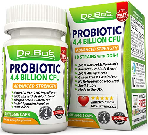 Vegan Probiotics - Dr  Bo's Multi Probiotic for Women  Men and Kids - Daily Dairy Free Supplement with Natural Acidophilus  Bifidobacterium  Prebiotics and Oral Capsules - Non Refrigerated Flora Pills 1 Vegan Probiotics - Dr  Bo's Multi Probiotic for Women  Men and Kids - Daily Dairy Free Supplement with Natural Acidophilus  Bifidobacterium  Prebiotics and Oral Capsules - Non Refrigerated Flora Pills