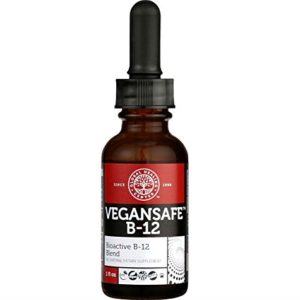 VeganSafe B-12 - Organic Liquid Vegan Vitamin B12 Methylcobalamin Adenosylcobalamin Supplement by Global Healing Center - 2 500 Mcg (1 Ounce)
