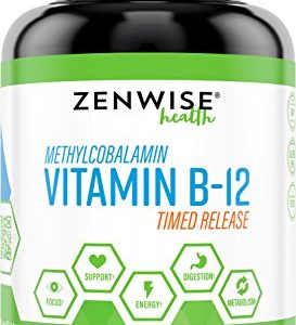 Vitamin B12 - 1000 MCG Supplement - Natural Energy Booster - Benefits Heart  Digestive and Brain Function - 160 Count Timed Release Tablets