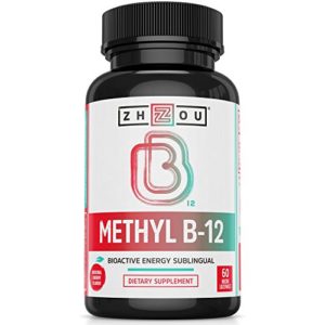 Vitamin B12 (Methyl B12) Sublingual - 5000 mcg Methylcobalamin B 12 for Maximum Absorption and Active Energy - Natural Cherry Flavor  Sugar-Free  Vegan - 60 Micro Lozenges