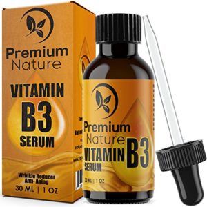 Vitamin B3 Facial Serum Niacinamide 5  - Moisturizing Face Cream Pore Minimizer Tightener Wrinkle Reducer   Collagen Booster Skin Lightening Anti Aging Dark Spot Fine Lines Age Spots Acne Scar Remover