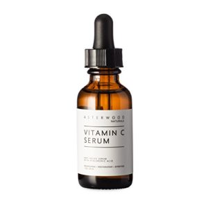 Vitamin C 1 oz Serum with Organic Hyaluronic Acid - Lighten Sun Spots  Anti Aging  Anti Wrinkle - Light and Oxygen Stable MAP Vitamin C - ASTERWOOD NATURALS - Classic Formula Bottle