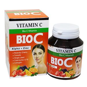 Vitamin C 1500mg 30 Capsules Q10 Collagen Tomato Grape Seed