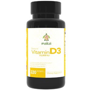 Vitamin D3-10 000 IU for Increased Immune Support  Healthy Muscle Function and Healthy Teeth   Bones (220 Servings)