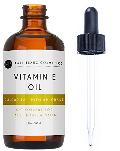Vitamin E Oil by Kate Blanc  Moisturizes Face and Skin  100  Pure  Extra Strength  28 000 IU  Premium Grade  Antioxidants  Reduce Appearance of Scars  Wrinkles  Dark Spots  Free eBook w Recipes (1 oz) 1 Vitamin E Oil by Kate Blanc  Moisturizes Face and Skin  100  Pure  Extra Strength  28 000 IU  Premium Grade  Antioxidants  Reduce Appearance of Scars  Wrinkles  Dark Spots  Free eBook w Recipes (1 oz)
