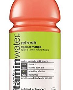 Vitamin Water Refresh Tropical Mango  20 Ounce (24 Bottles)