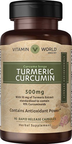 Vitamin World Curcuma Longa Turmeric Curcumin 500mg 90 rapid release capsules 1 Vitamin World Curcuma Longa Turmeric Curcumin 500mg 90 rapid release capsules